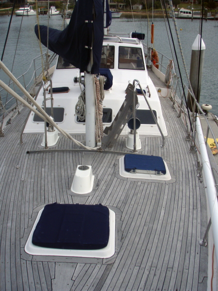 Looking aft.
